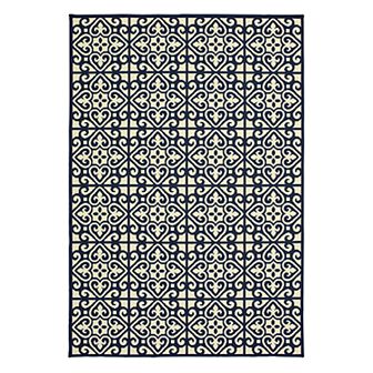 StyleHaven Mainland Ornate Tiles Indoor Outdoor Rug