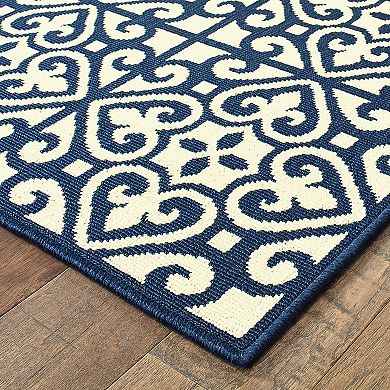 StyleHaven Mainland Ornate Tiles Indoor Outdoor Rug