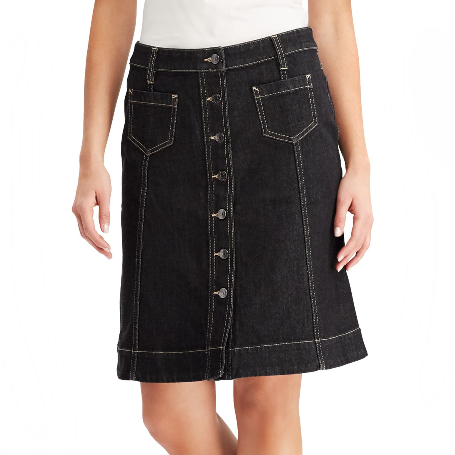 mid length denim skirts kohls