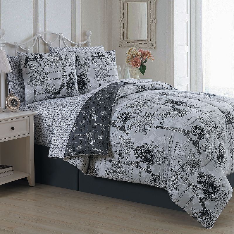 Amour Bedding Set, Black, King