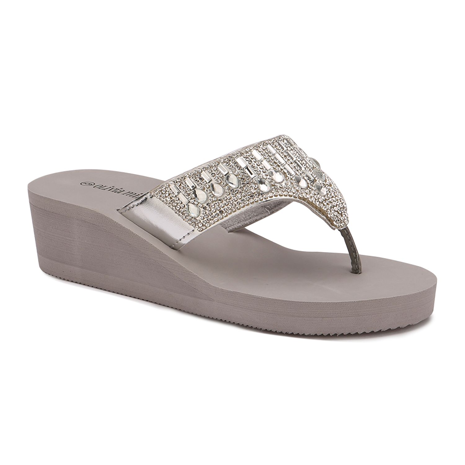 olivia miller wedge flip flops