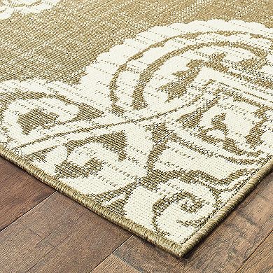 StyleHaven Mainland Medallion Lace Indoor Outdoor Rug