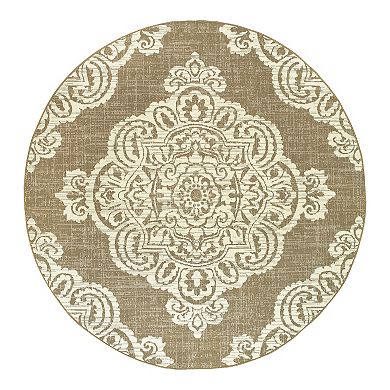 StyleHaven Mainland Medallion Lace Indoor Outdoor Rug
