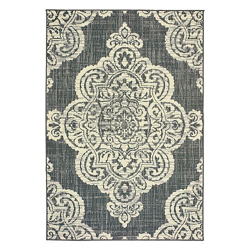 StyleHaven Mainland Medallion Lace Indoor Outdoor Rug