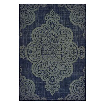 StyleHaven Mainland Medallion Lace Indoor Outdoor Rug