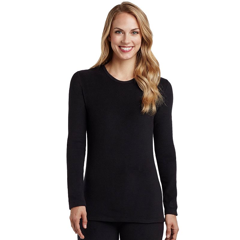 UPC 086201650411 product image for Women's Cuddl Duds Fleecewear Crewneck Top, Size: Medium, Black | upcitemdb.com