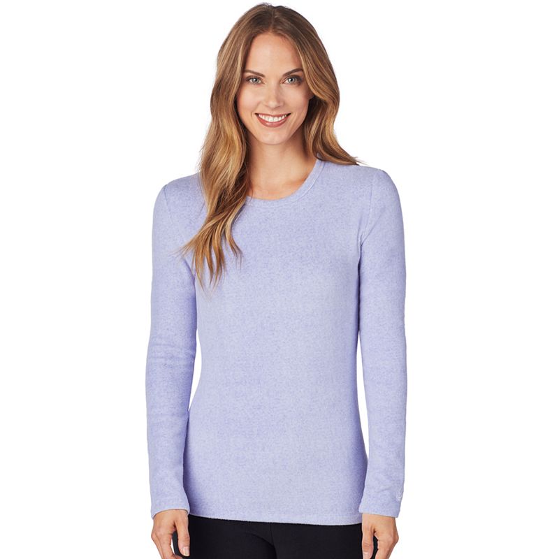 UPC 086201650176 product image for Women's Cuddl Duds Fleecewear Crewneck Top, Size: Large, Med Blue | upcitemdb.com