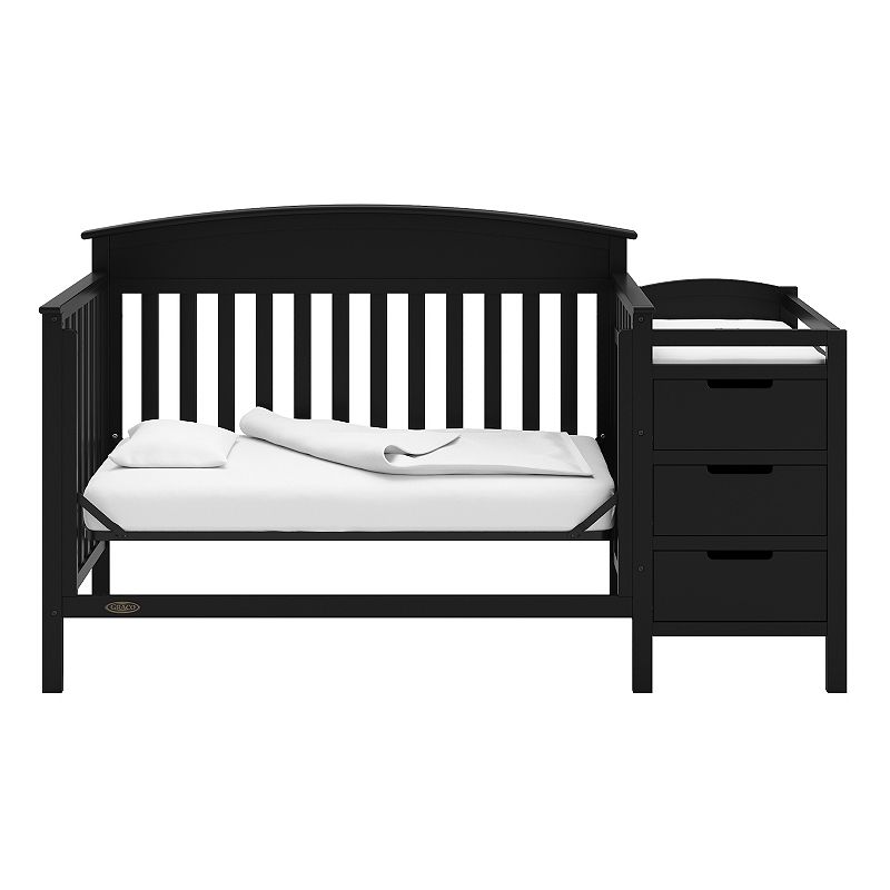 Graco Benton 5-in-1 Convertible Crib & Changer, Black