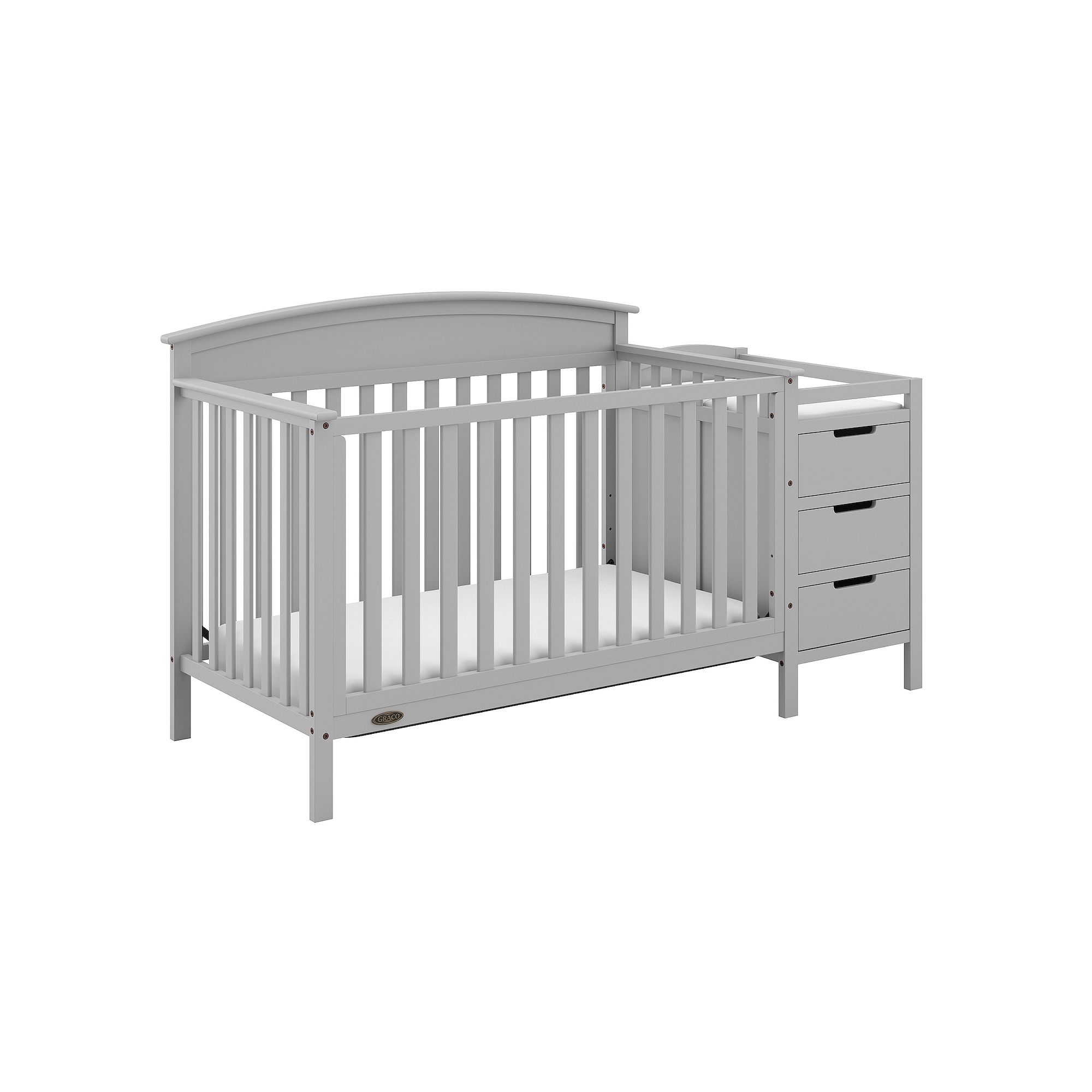 Graco Benton 5-in-1 Convertible Crib & Changer, Gray