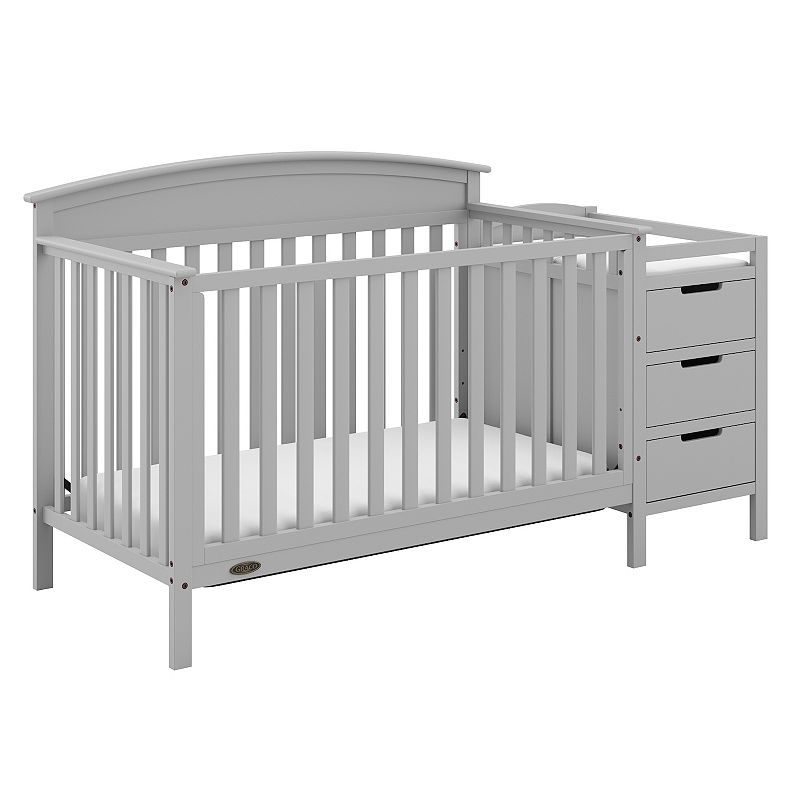 Graco Benton 5-in-1 Convertible Crib & Changer, Grey