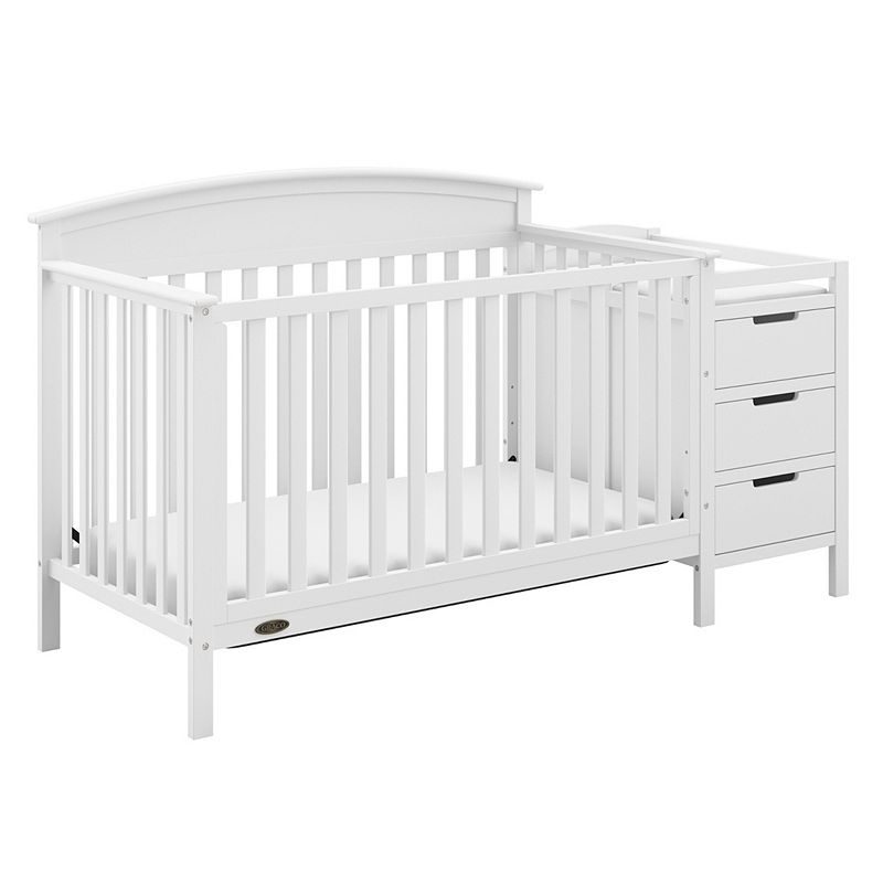 Graco Benton 5-in-1 Convertible Crib & Changer, White