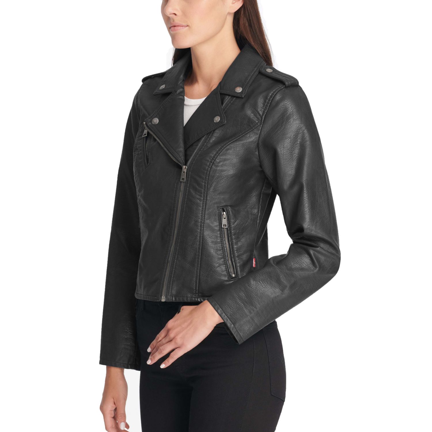 levis faux leather moto jacket