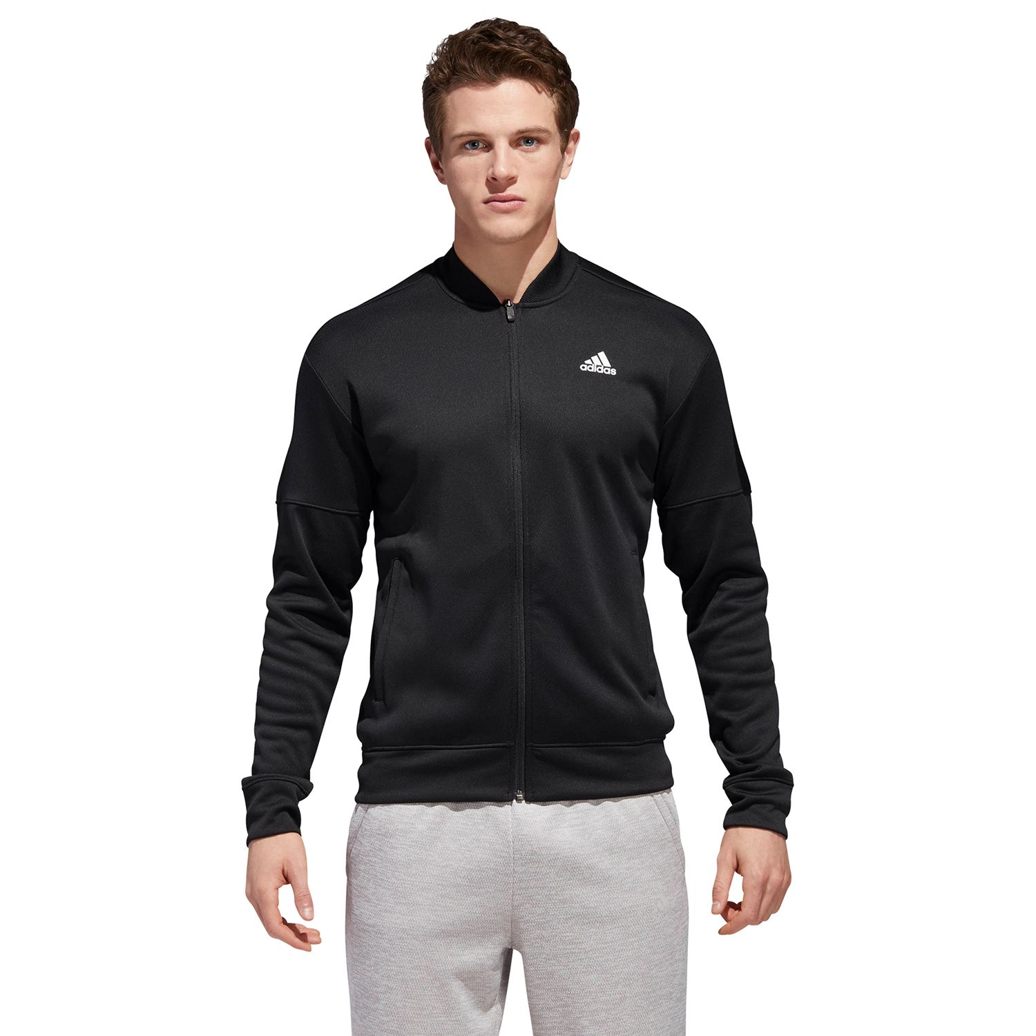 adidas men's post game fleece bomber jacket