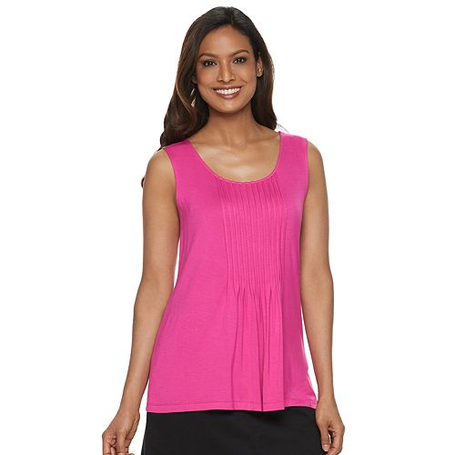 Women's Croft & Barrow® Pleated Swing Tank