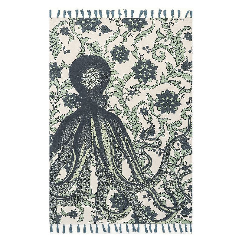 nuLOOM Thomas Paul Octopus Rug, Blue, 5X8 Ft