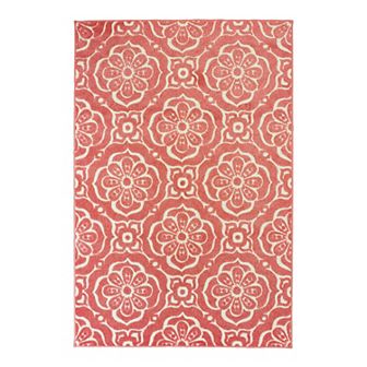 StyleHaven Belize Pastel Trellis Medallion Indoor Outdoor Rug