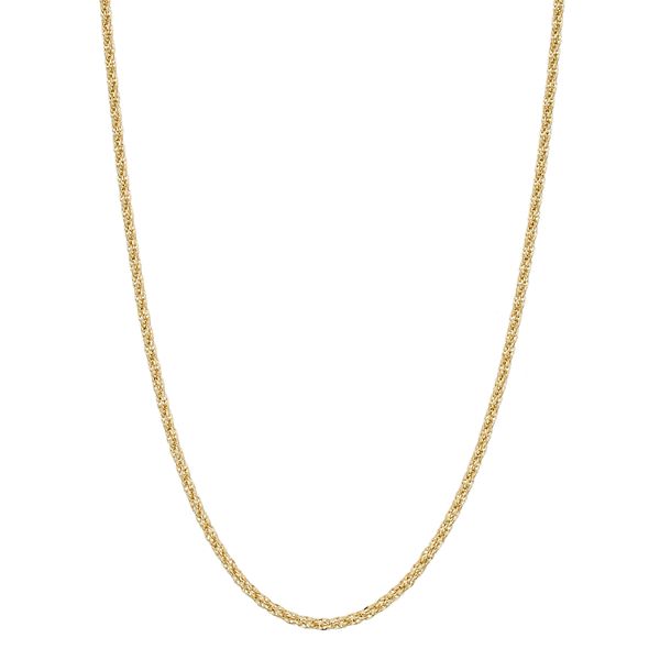 Everlasting Gold 14k Gold Tube Rope Chain Necklace