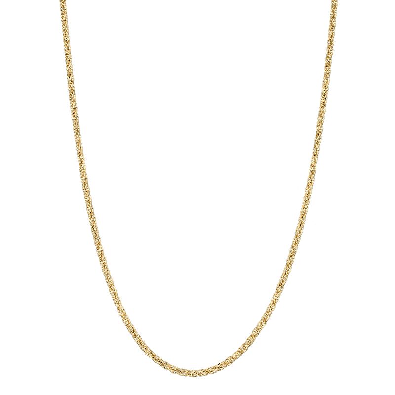 Everlasting Gold 14k Gold Tube Rope Chain Necklace, Womens, Size: 18