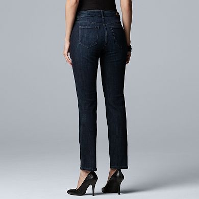 Petite Simply Vera Vera Wang Everyday Luxury Straight-Leg Midrise Jeans