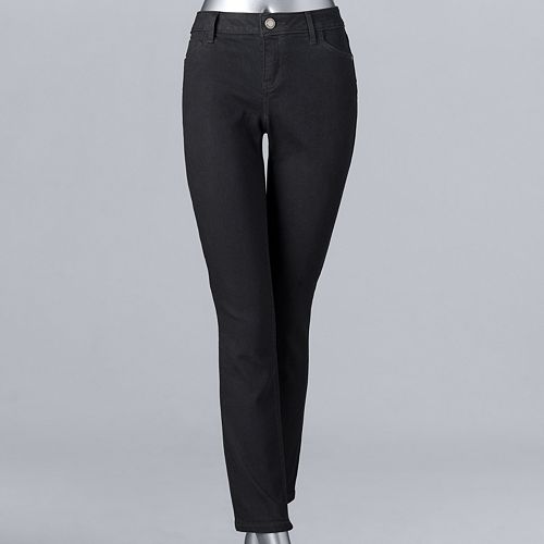 Petite Simply Vera Vera Wang Everyday Luxury Straight-Leg Midrise Jeans