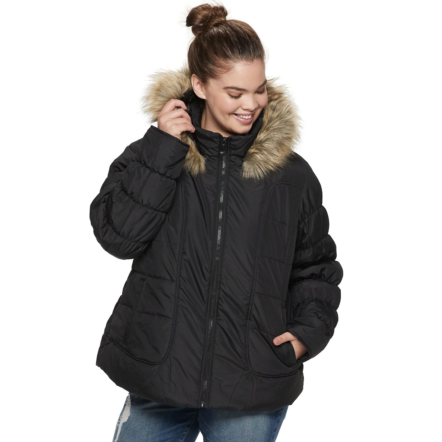 plus size short puffer jacket