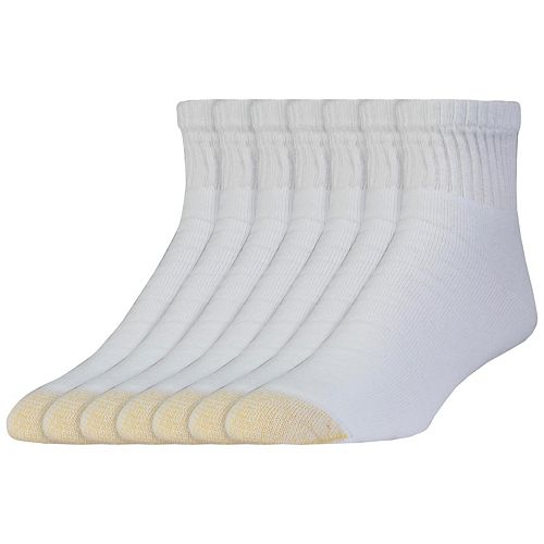 Extended Size GOLDTOE 6-pack + 2 Bonus Cushioned Quarter Socks