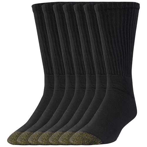 Extended Size GOLDTOE 6pack + 2 Bonus Cushioned Crew Socks