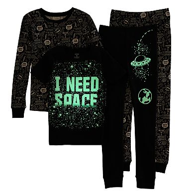 Boys 4-8 Carter's "I Need Space" 4-Piece Glow-In-The-Dark Pajama Set