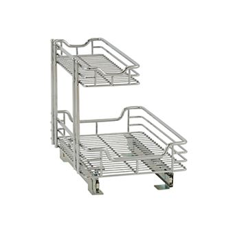 Household Essentials Design Trend Standard Depth 2 tier 11.5-inch Wide Sliding Under Sink Organizer