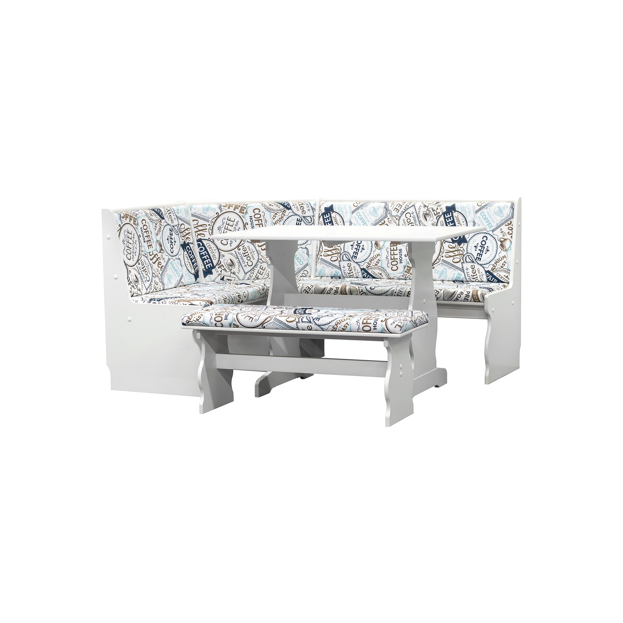Linon Sasha Coffee Nook Dining Table 3-piece Set, Multicolor