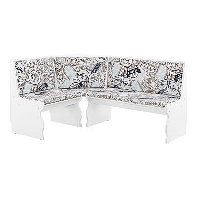 Linon Sasha Coffee Nook Dining Table 3-piece Set