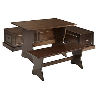 Linon Colby Backless Nook Dining Table 3 pc Set