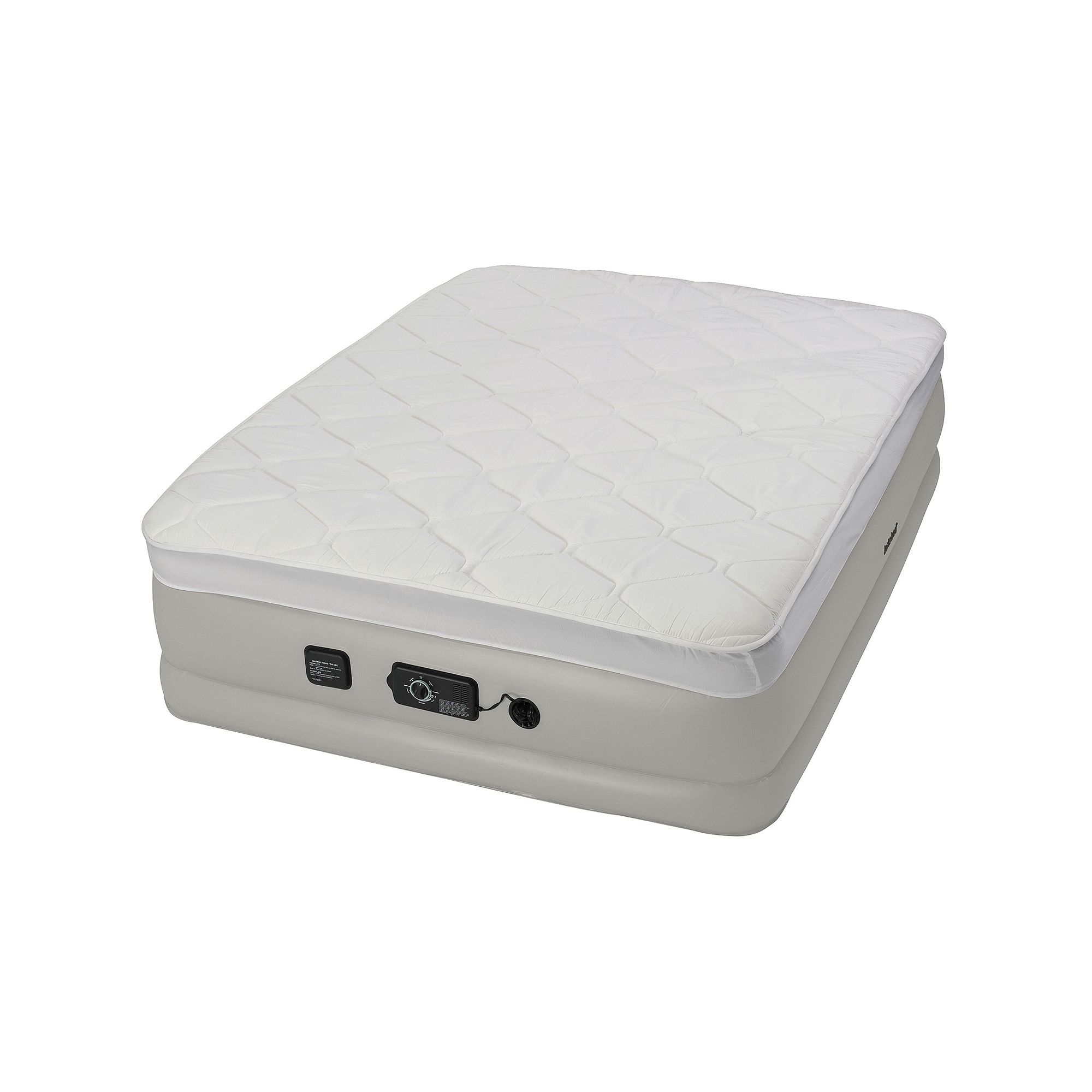 Insta-Bed Raised 18-in Queen Pillow Top Air Mattress & Internal Never Flat 