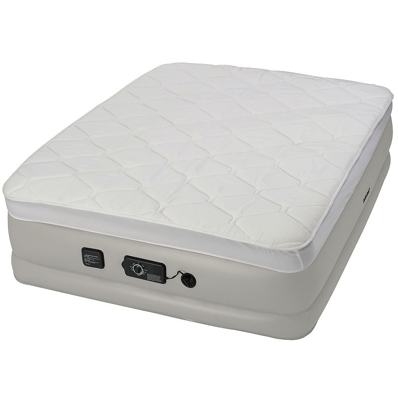 Insta-Bed Raised 18-in Queen Pillow Top Air Mattress & Internal Never Flat 
