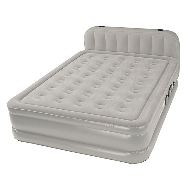 Queen Air Mattress With Headboard, Insta Bed Raised Queen Airbed With Neverflat Pump