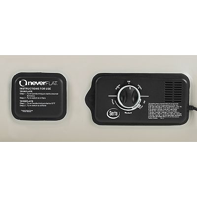 Serta Raised 18 in Queen Pillow Air Mattress Internal Never Flat Pump