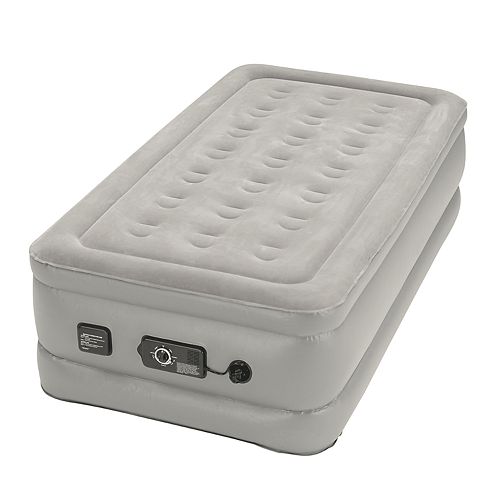 InstaBed Raised 18in Twin Air Mattress & Internal Never Flat Pump