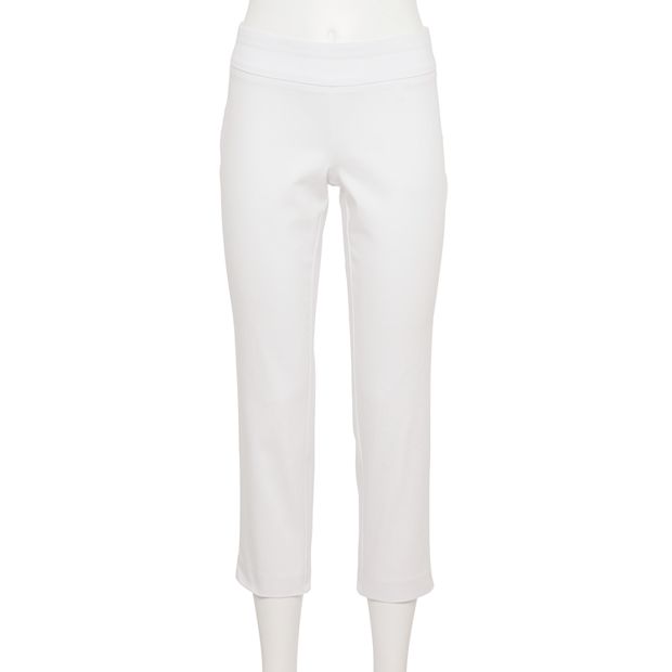 パンツ BARROW Women Straight Pants 034076 WHITE Women's Croft & Barrow® Effortless Stretch Pull-On Straight