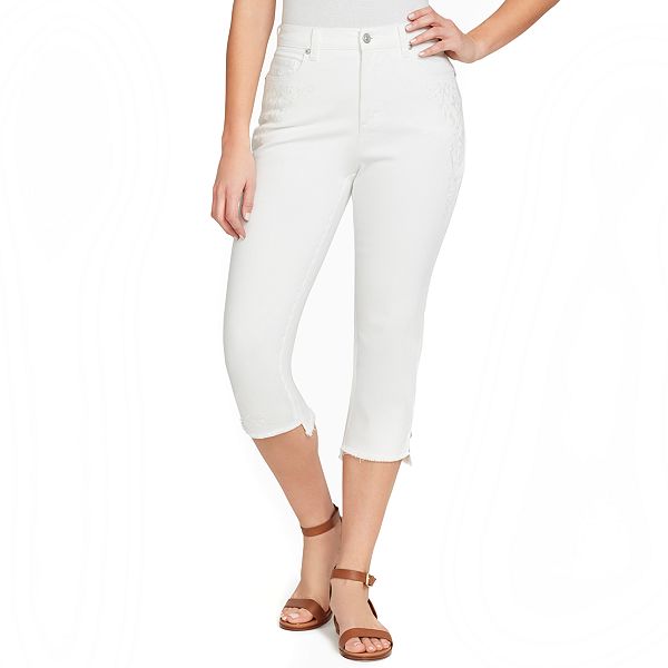 Gloria Vanderbilt Amanda Heritage Fit Crystal White Women's Capri Jeans $50