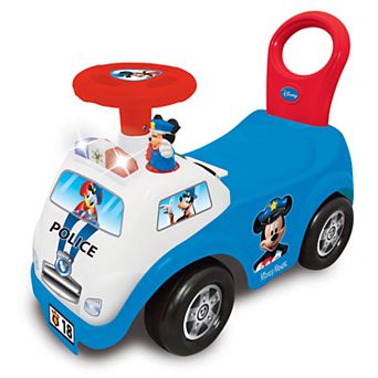 Disney's Mickey Mouse My First Mickey Police Car Light & Sound Activity Ride-On Vehicle by Kiddieland