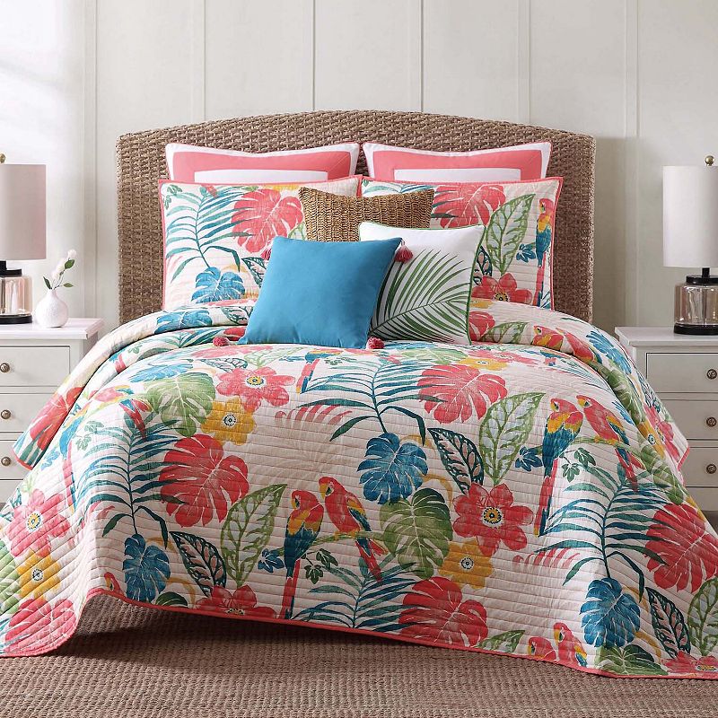 33633564 Coco Paradise Quilt Set, Turquoise/Blue, Twin sku 33633564