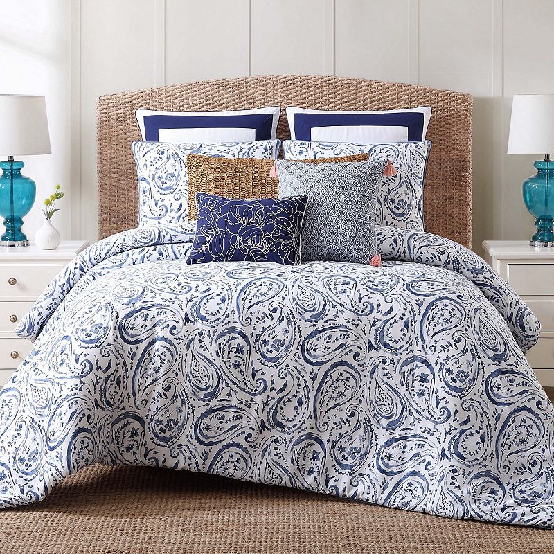 Indienne Paisley Comforter Set, Turquoise/Blue, Twin XL