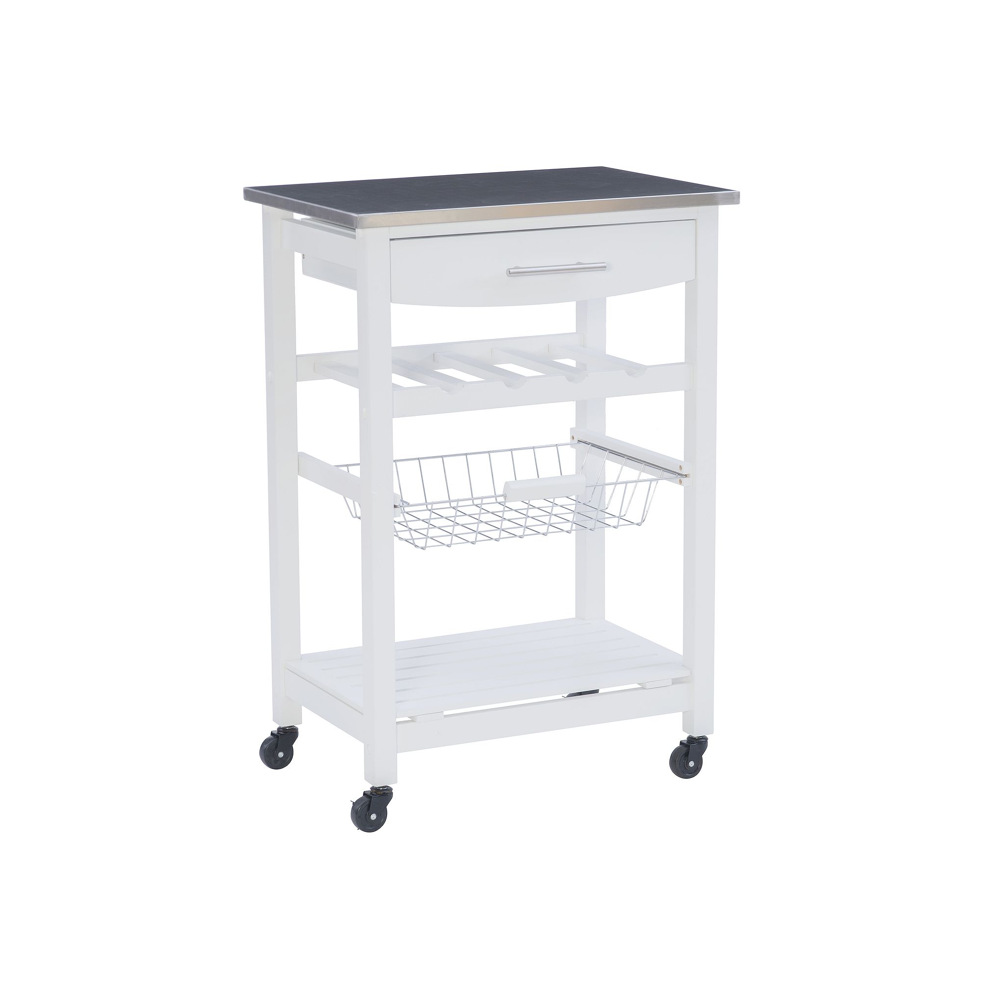 Linon Clarke Kitchen Bar Cart, White