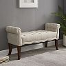 Linon Madison Rolled Arm Tufted Bench