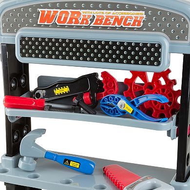 Pretend Play 75-Piece Tool Set & Adjustable Workbench by Hey! Play!