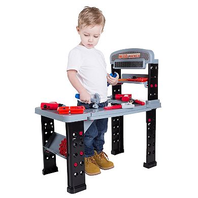 Pretend Play 75-Piece Tool Set & Adjustable Workbench by Hey! Play!