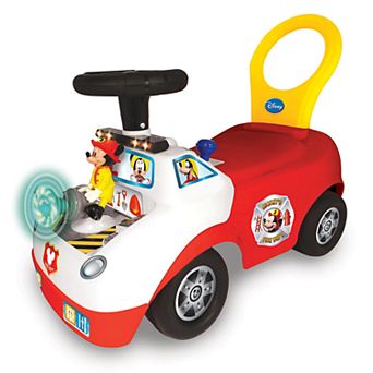 Disney's Mickey Mouse Activity Fire Truck Light & Sound Activity Ride-On Vehicle by Kiddieland