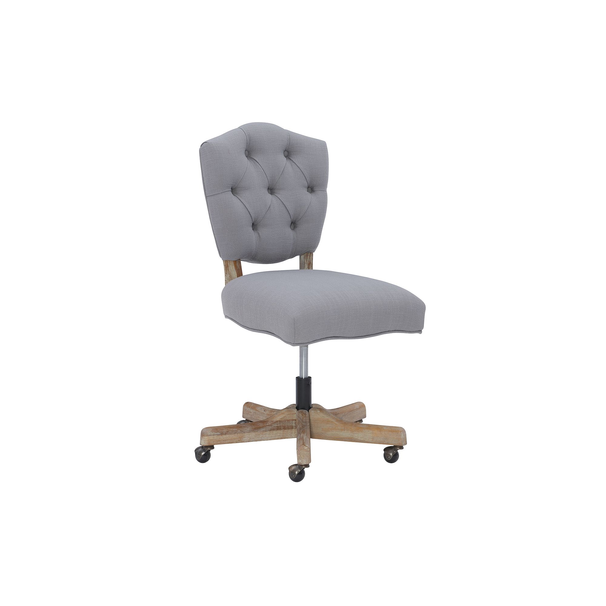 Linon Kelsey Adjustable Office Desk Chair, Gray