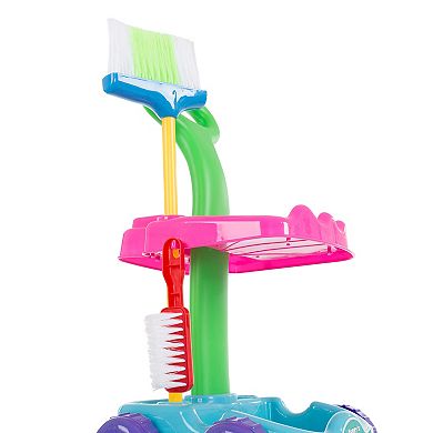 Hey! Play! Pretend Play Cleaning Caddy Set on Wheels