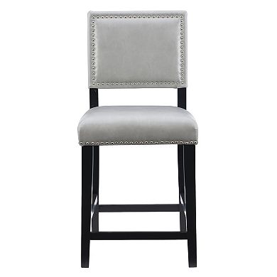 Linon Blake Faux-Leather Counter Stool